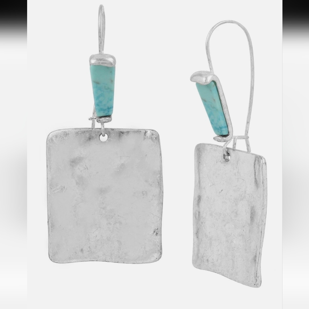 Robert Lee Morris Mosaic Square Drop Earrings
